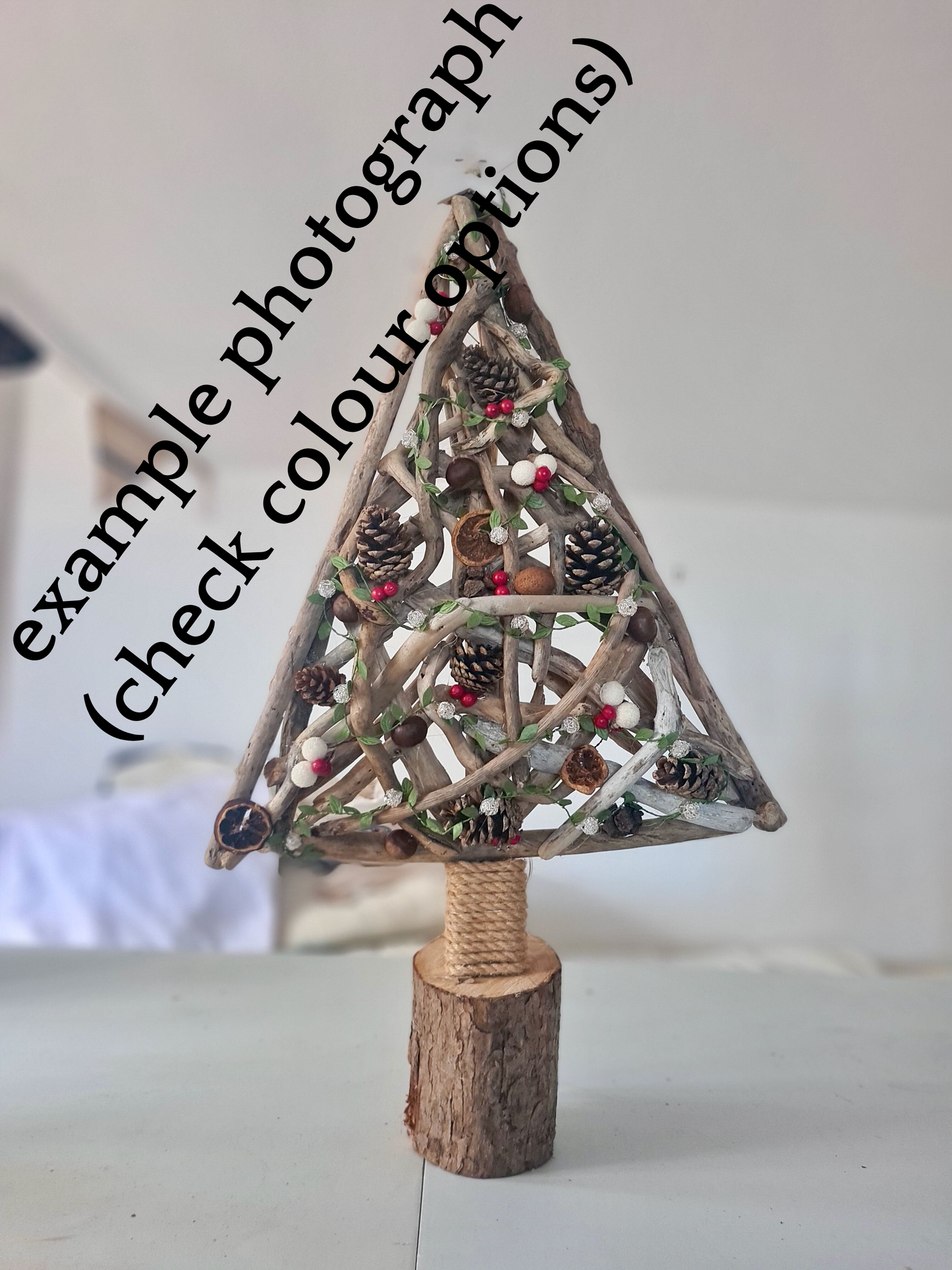 handmade driftwood Christmas tree