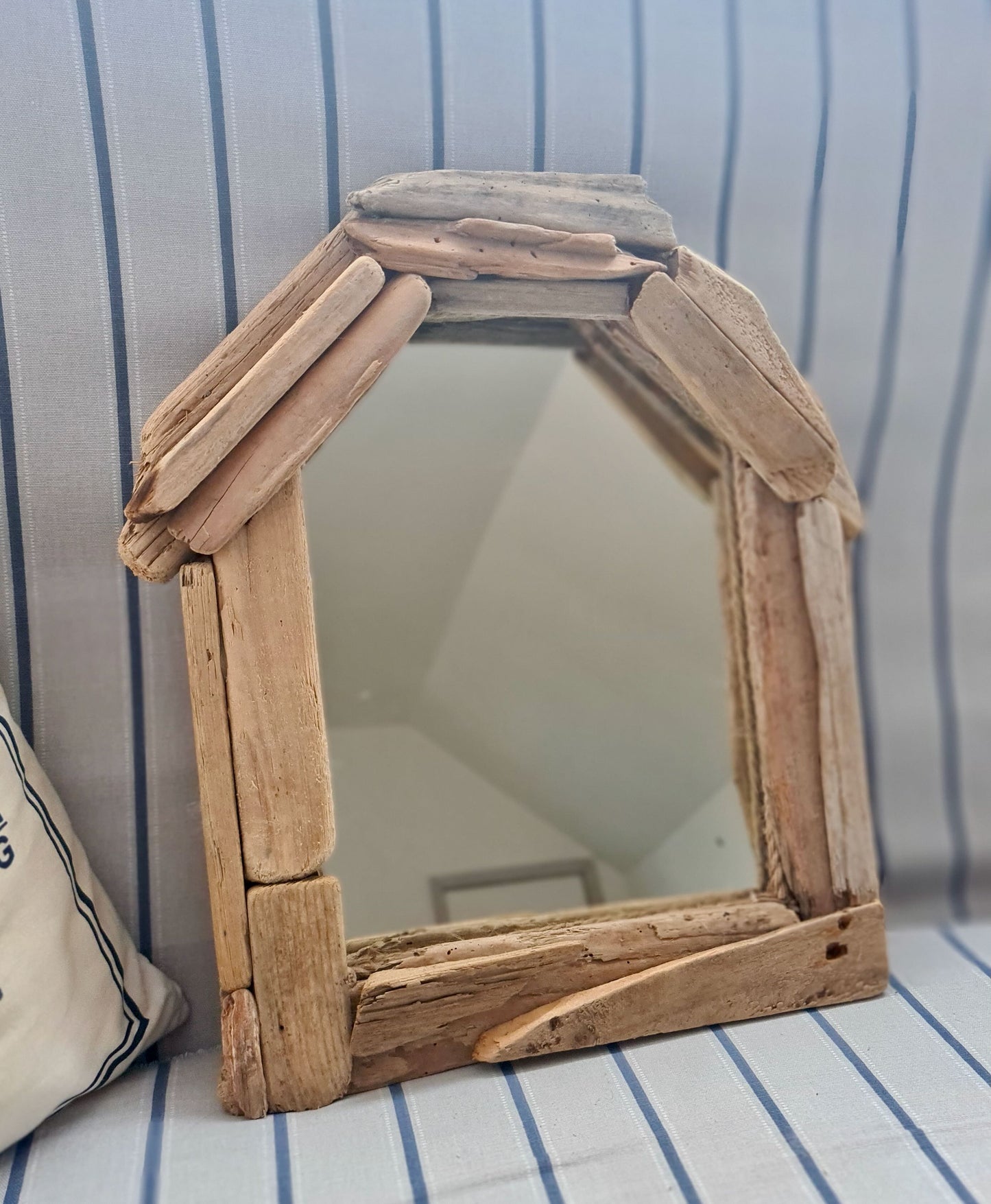 handmade driftwood mirror