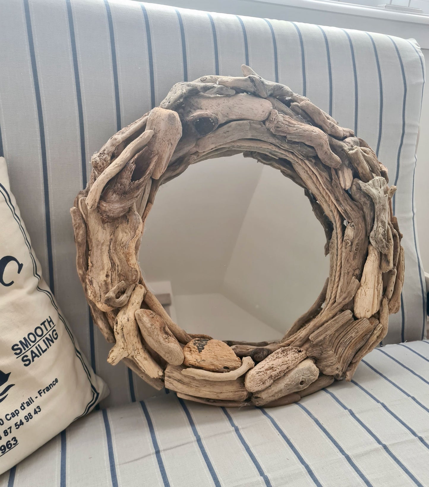 handmade driftwood mirror