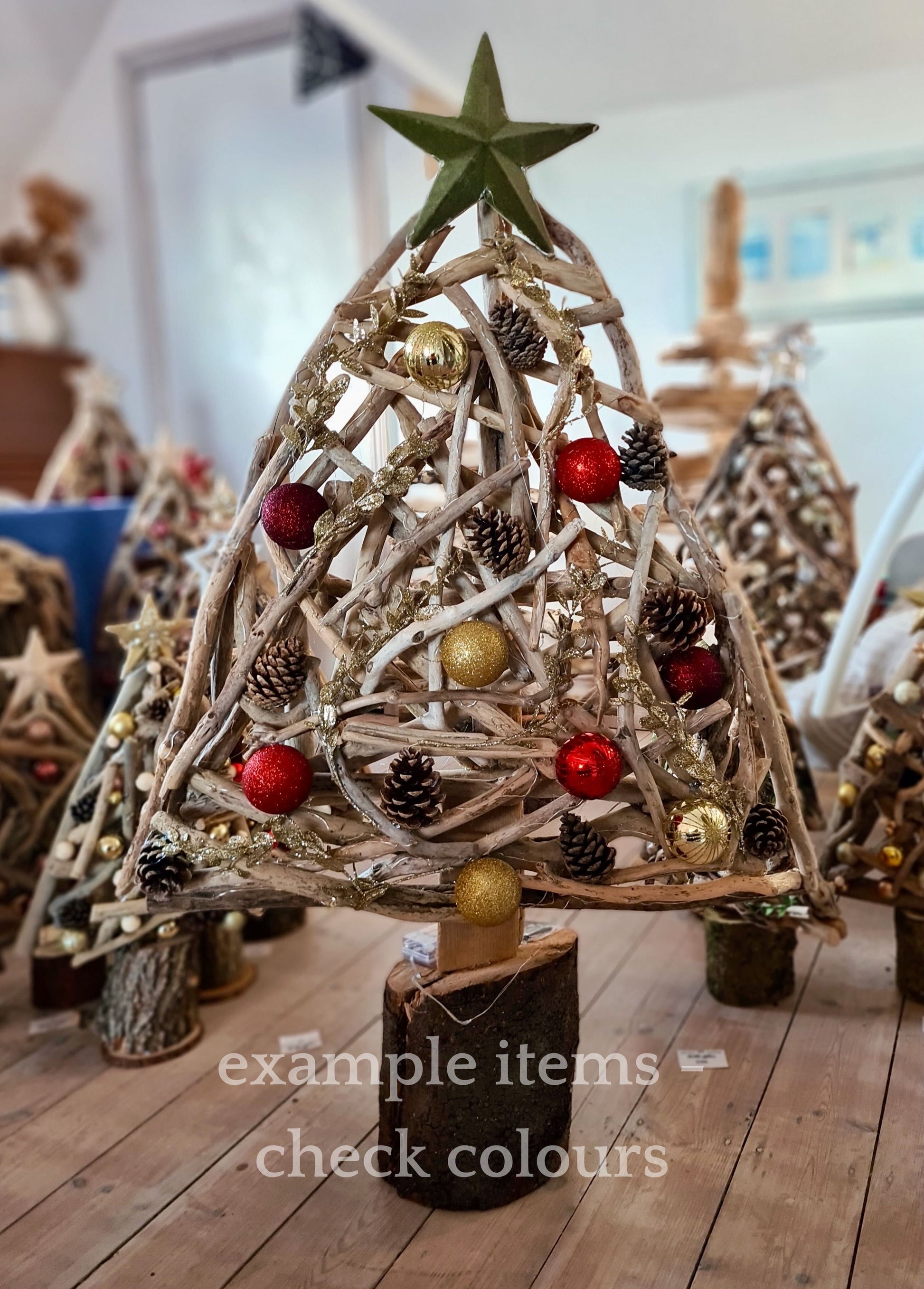 Large driftwood Christmas tree