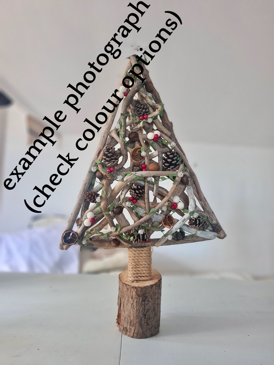 handmade driftwood Christmas tree