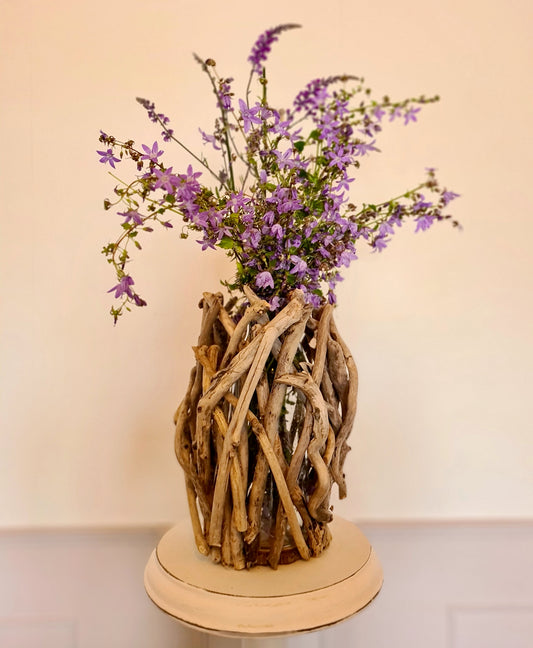handmade driftwood vase