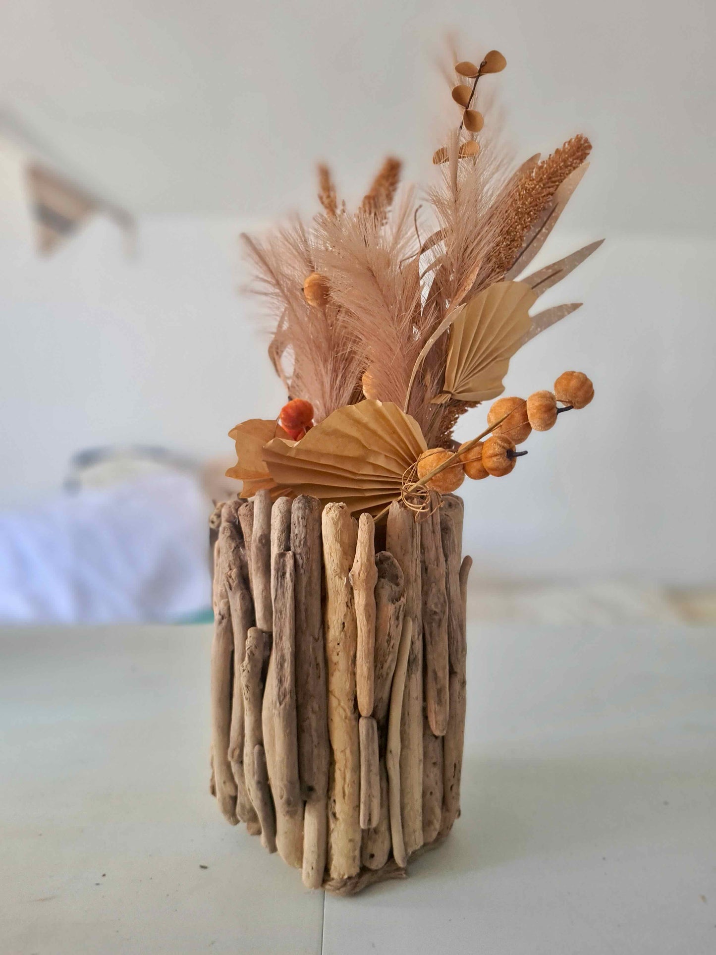 handmade driftwood vase