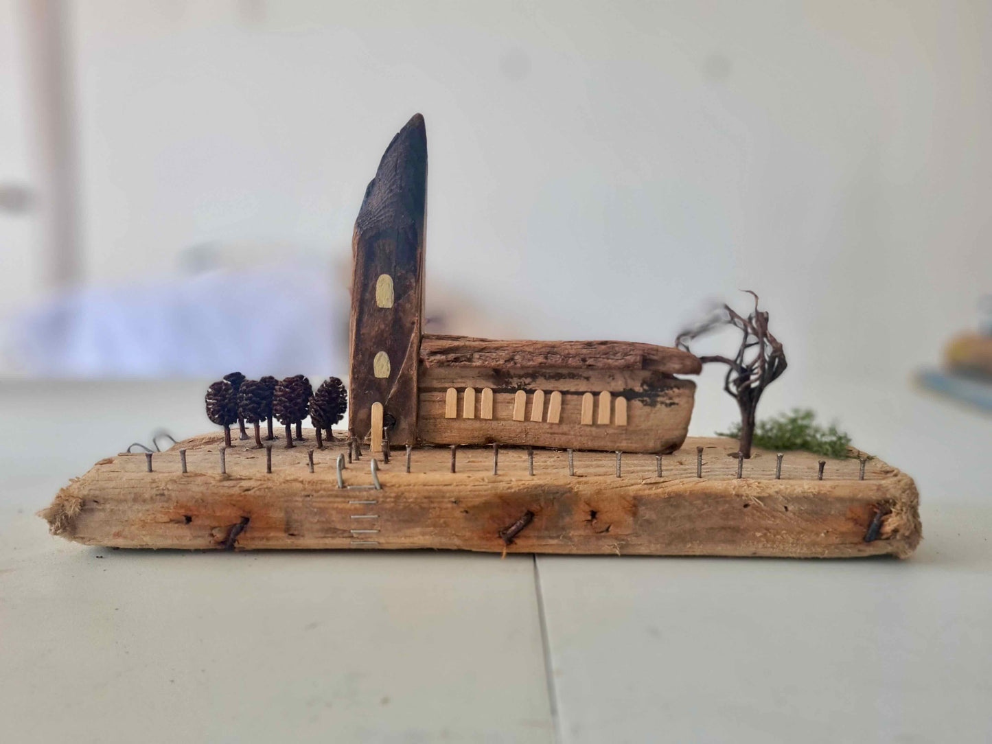 Rustic Driftwood Scene