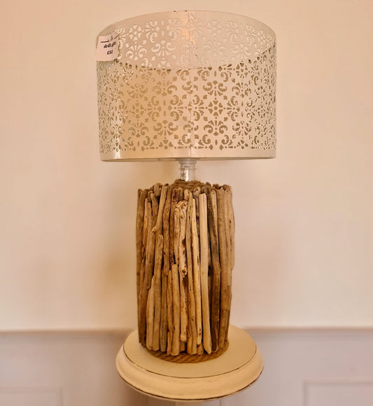 handmade driftwood lamp