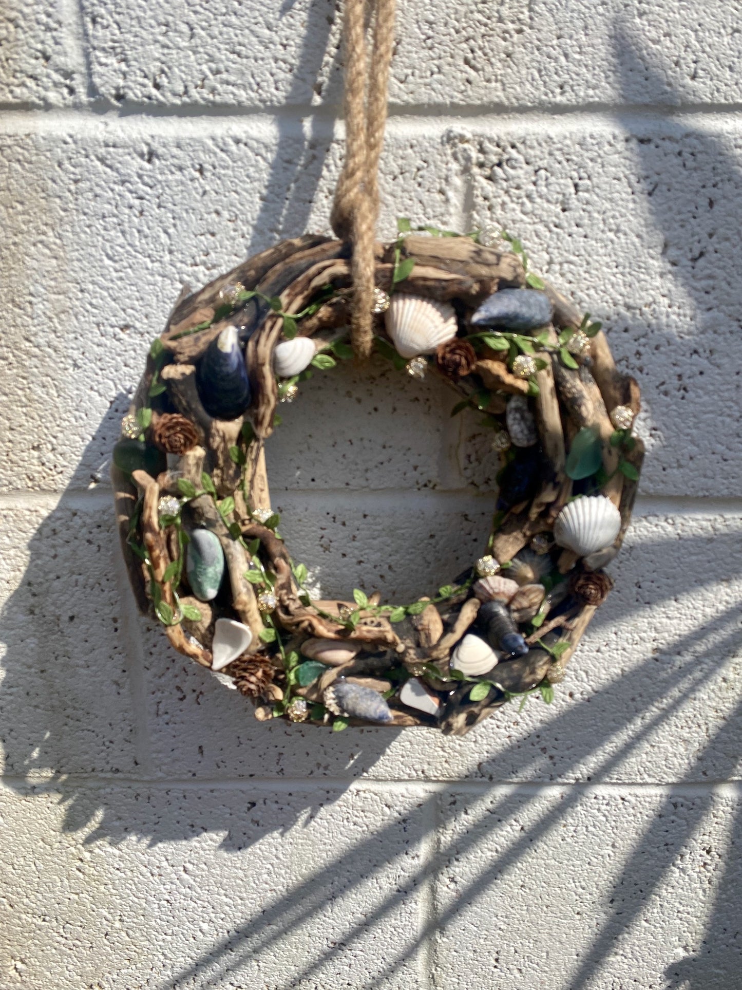 Wreath w/ Shells and Vine Detailing