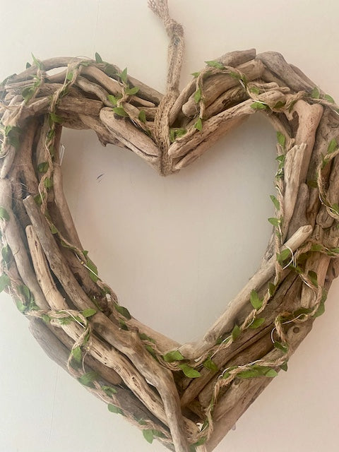 Handmade driftwood wreath (heart shaped)