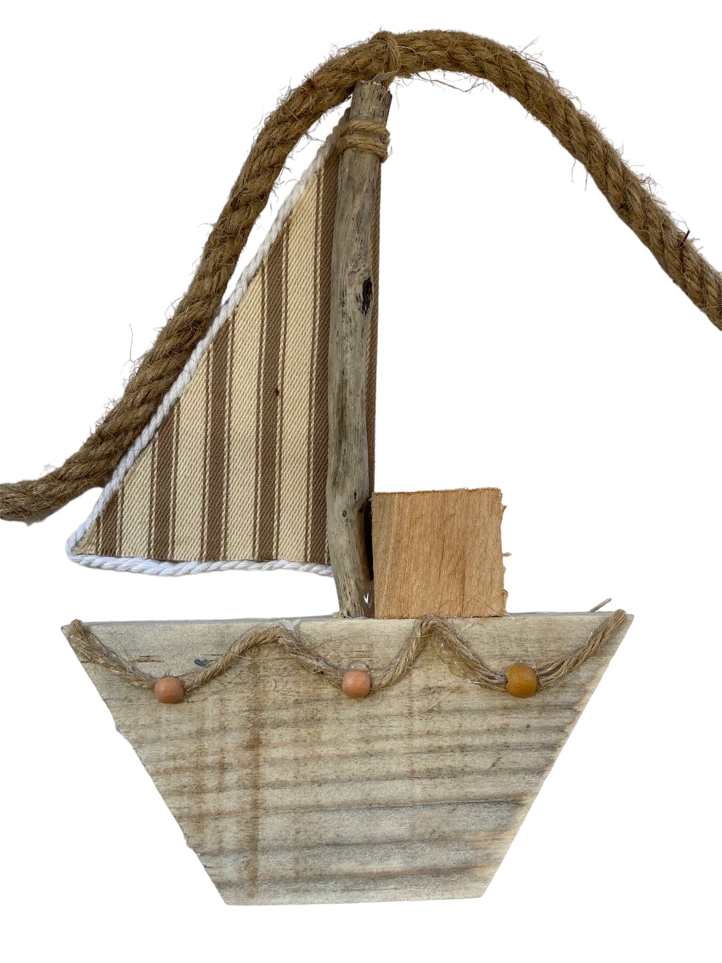 Driftwood Boat Bunting (Striped Sails)