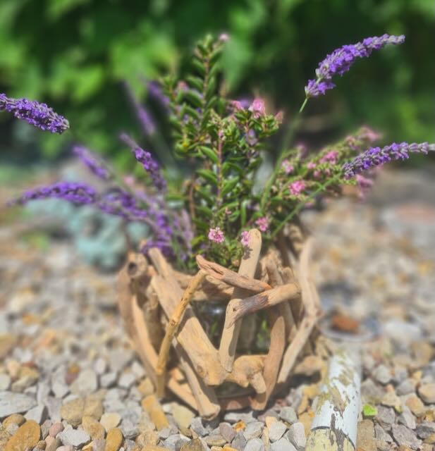 handmade driftwood vase