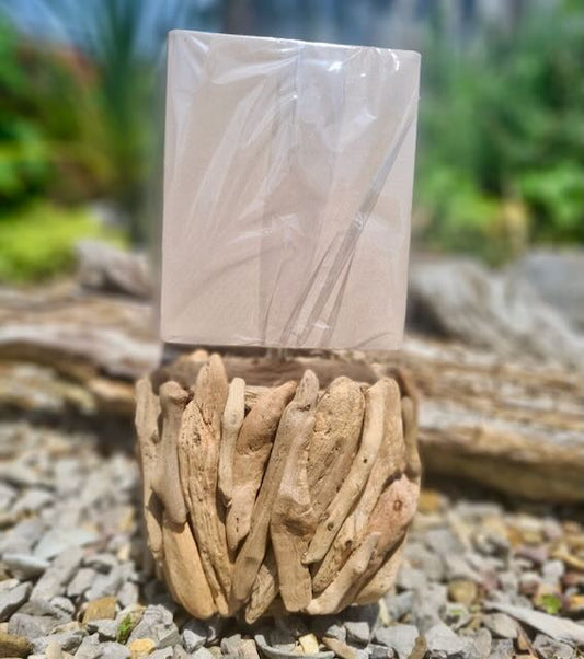 handmade driftwood lamp