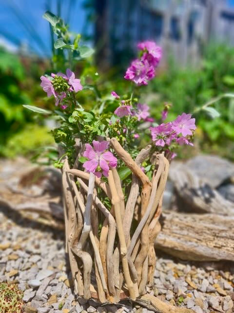 handmade driftwood vase